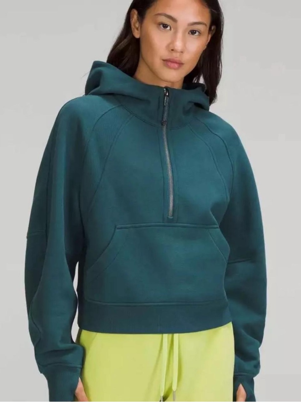 lululemon athletica Scuba Half-Zip Oversized Hoodie in Green Jasper Size M/L